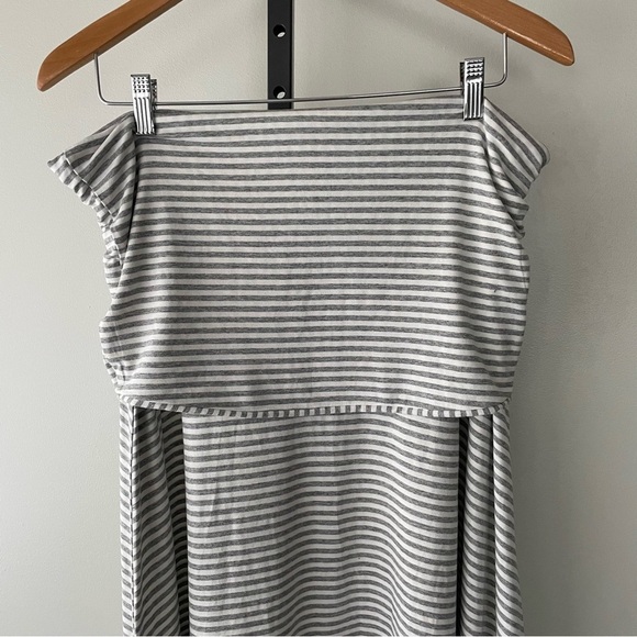 NEW GAP Convertible Strapless Maxi Tube Dress Skirt Striped Soft Size Large - Picture 6 of 10